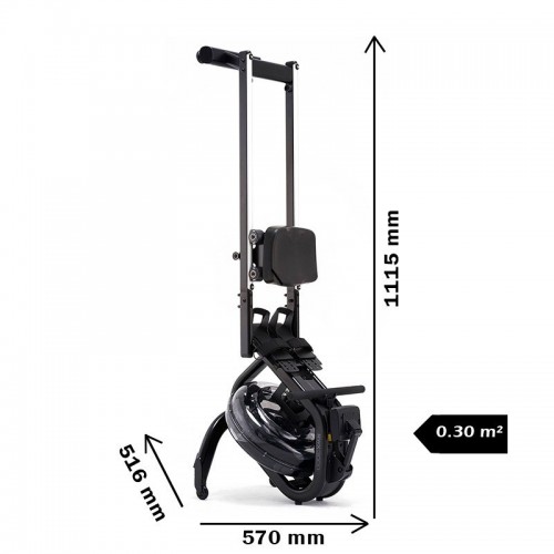 Rameur à eau système de résistance  hydraulique TOORX Chrono Pro Line RWX-3000