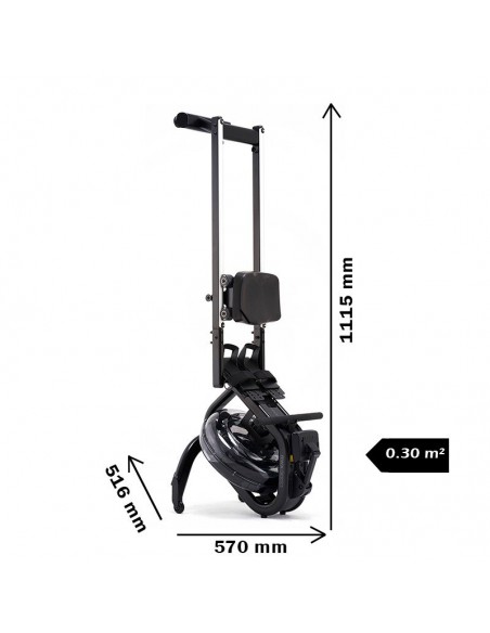 Rameur à eau système de résistance  hydraulique TOORX Chrono Pro Line RWX-3000