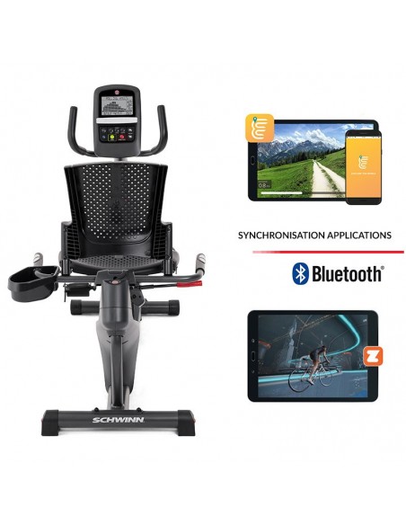 Vélo d'appartement semi-allongé connecté Schwinn 510R